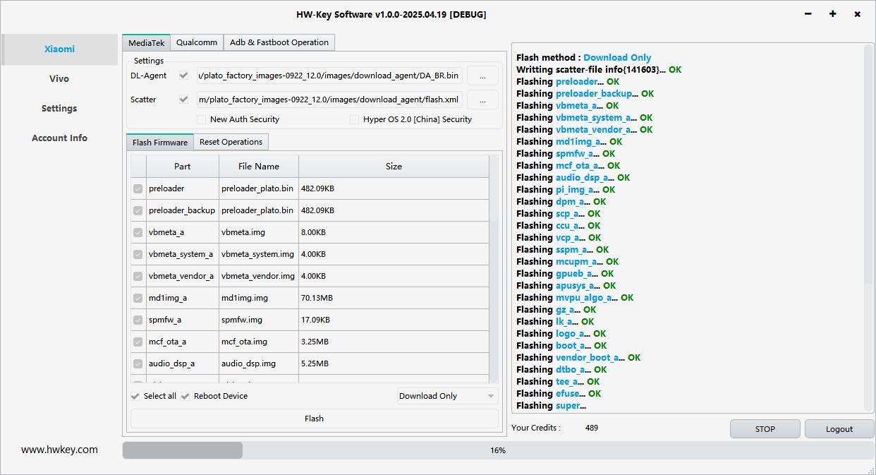 HW-Key Tool Credits (Existing User)