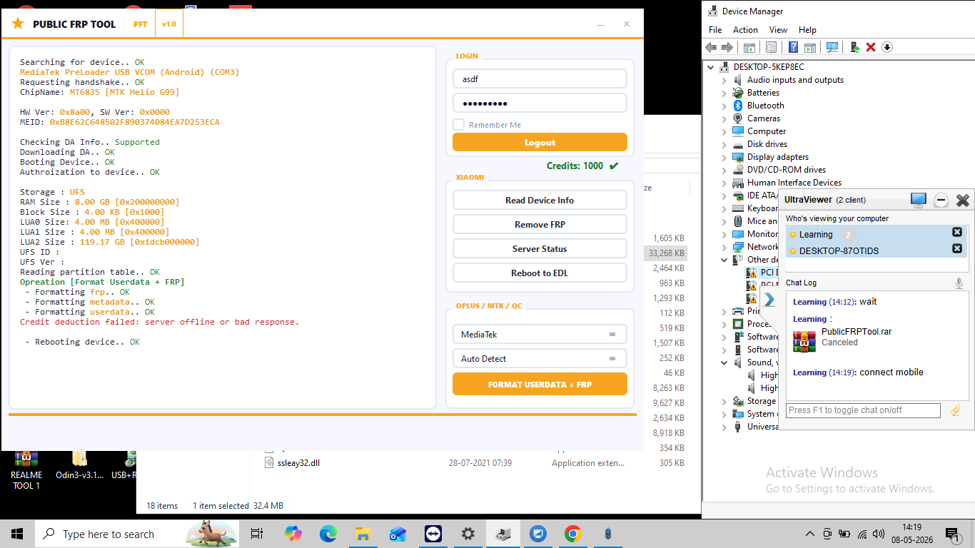 PUBLIC FRP TOOL - Realme Credits